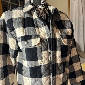 Quilted Buffalo Plaid Shirt-Jacket